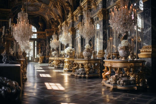 Intricate Elegance Hall of Mirrors at Versailles