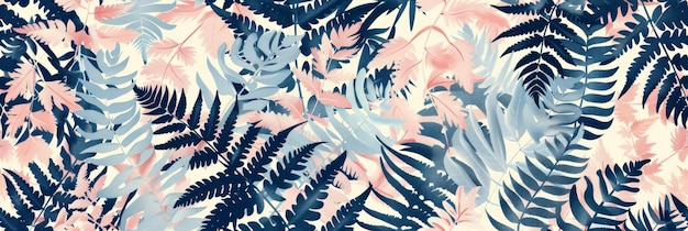 Intricate Fern Pattern Tile Design Generative AI