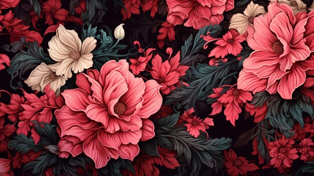 Intricate floral background