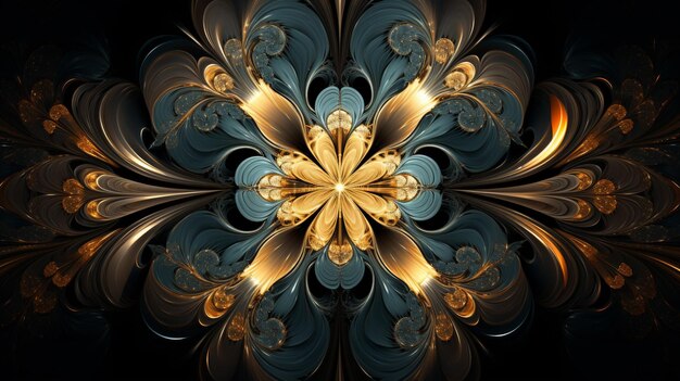 Intricate fractal patterns digital art