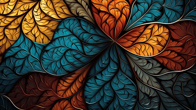 Intricate fractal patterns digital art