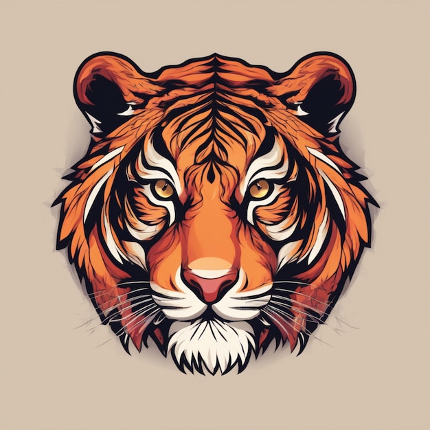 Intricate Fractal Tiger Logo Unique Blend of Art and Branding