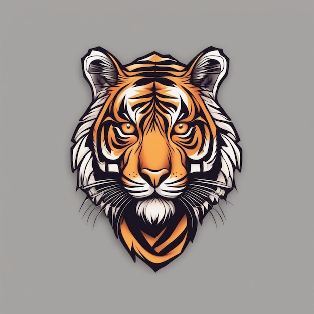 Intricate Fractal Tiger Logo Unique Blend of Art and Branding