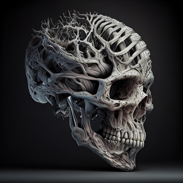 Intricate Fusion Biomechanical Filament Skull