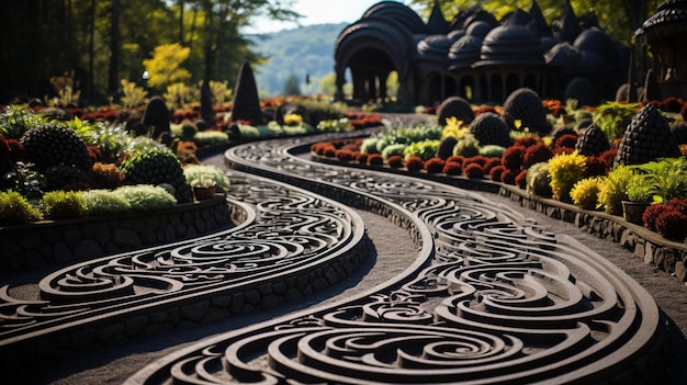 Foto letti intricati di giardino e suolo ricco