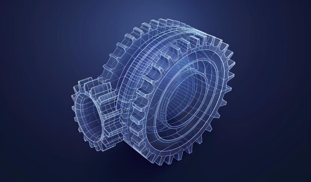 Intricate Gear Wheel in 3D