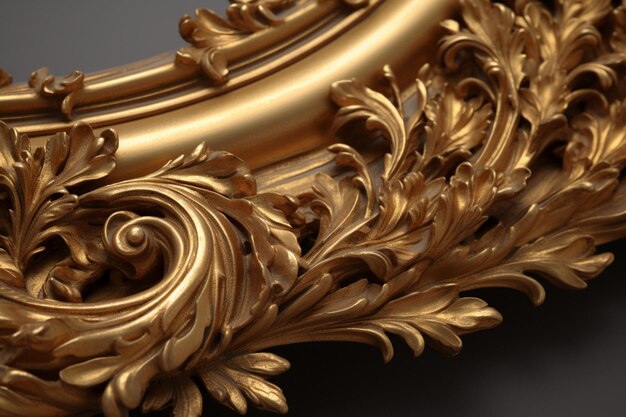 Photo intricate gold leaf details on an antique wooden p 00451 00