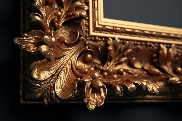 Photo intricate gold leaf details on an antique wooden p 00453 03