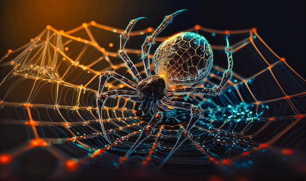 The intricate and interwoven strands of a spider's web displaying the beauty and complexity of a spider's creation