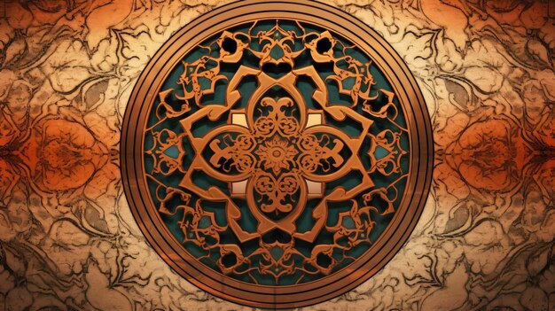 イスラム教のカリグラフィー - 麗な背景の絵画