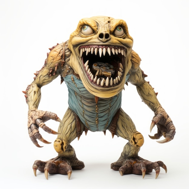Intricate Monster Action Figure With Teeth And Claws