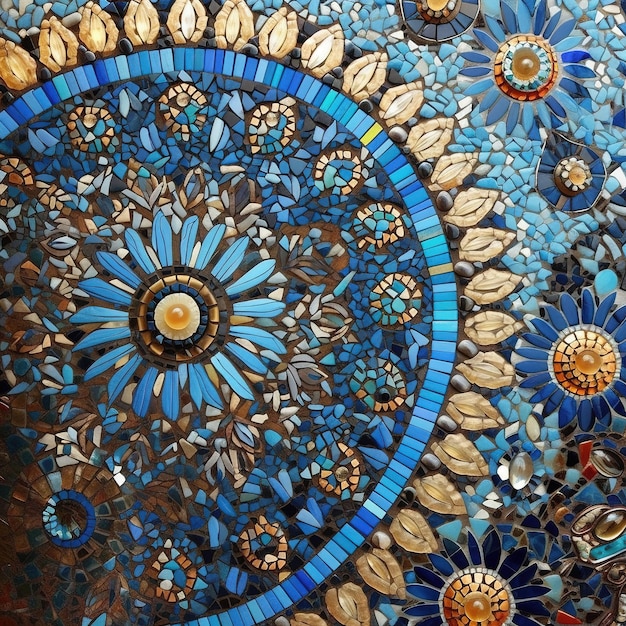 Photo intricate mosaic pattern