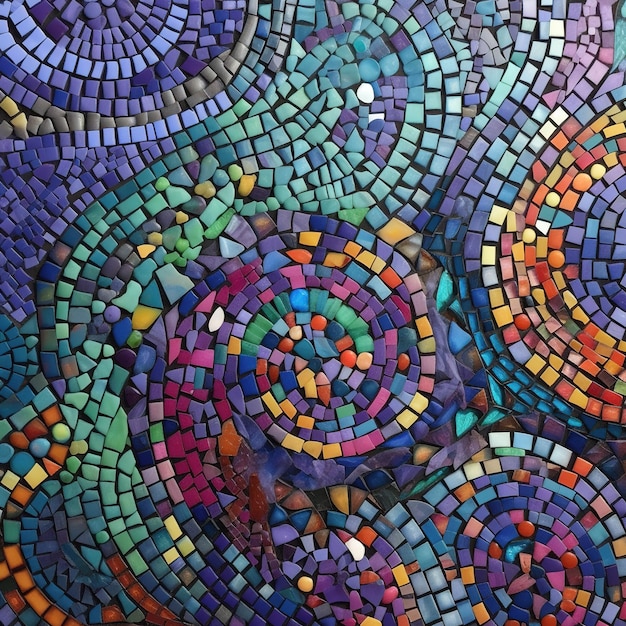 Photo intricate mosaic pattern