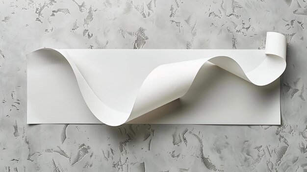 Foto scultura di carta intricata con forma curva simile a un'onda