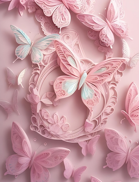 Intricate Quilled Paper Art Butterflies