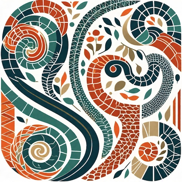 複雑 な 蛇 の パターン