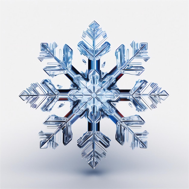 An intricate snowflake hyperrealistic