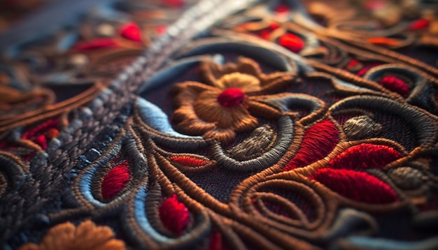 Photo the intricate texture of a traditional prayer rug