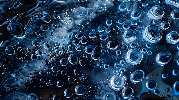 Photo intricate water droplet pattern symbolizing unitydiversityand strength in coming together