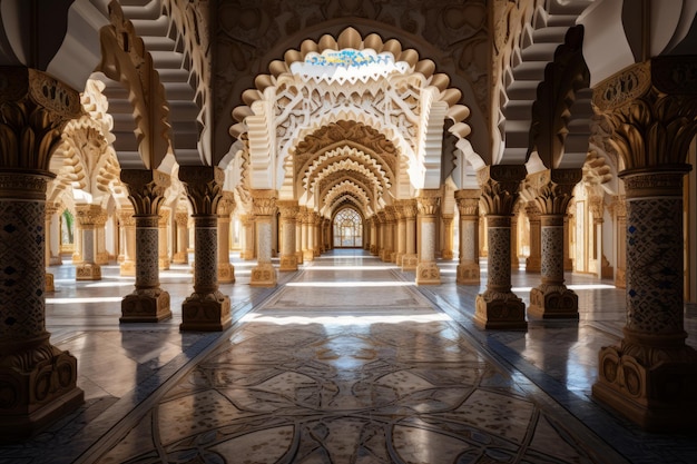 Intricately designed Arab mosque Generative AI