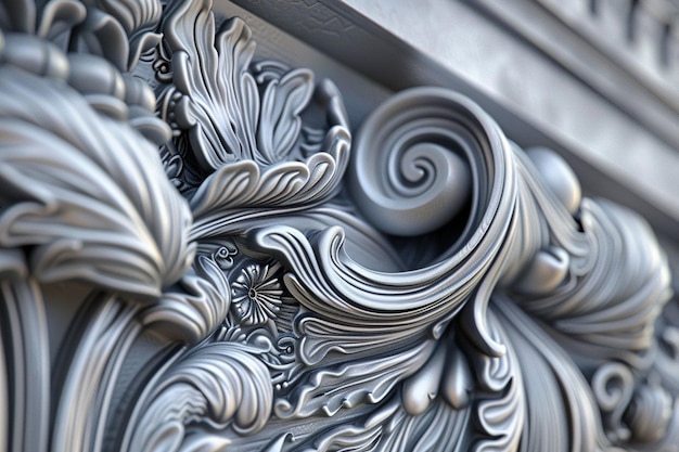 Intricately designed architectural ornaments and e
