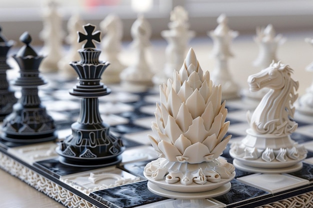 Фото Сложно спроектированные шахматные наборы и настольные игры