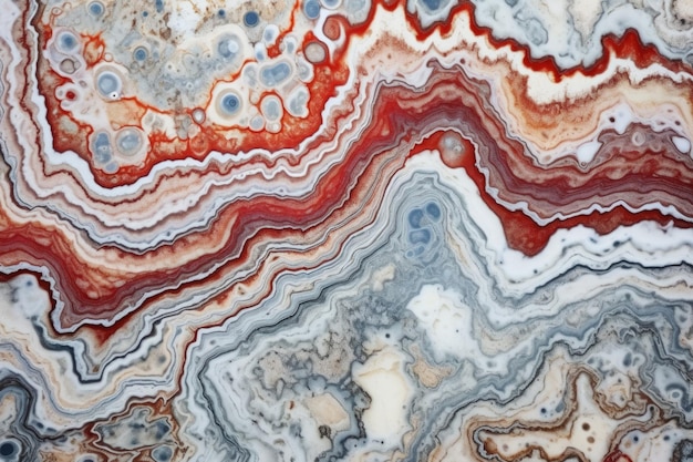 Intricately patterned crazy lace agate surface