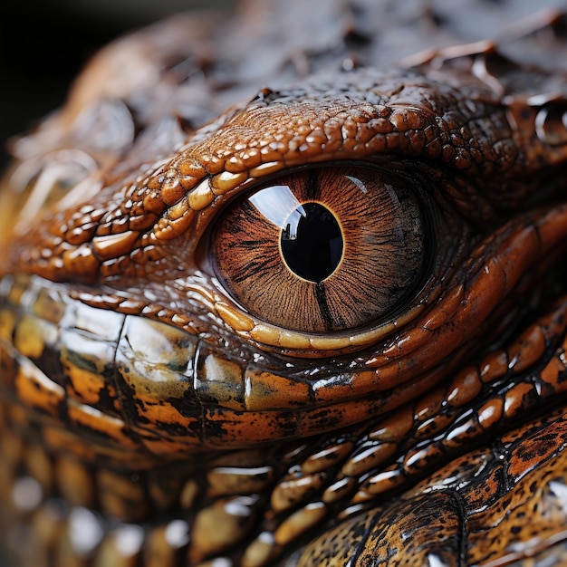 Intriguing Closeup of Alligator Skin