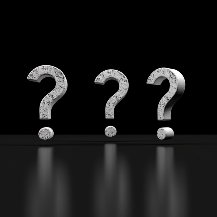 Photo 흥미진진한 faq 개념 검은 바탕에 세 개의 색 질문표 소셜 미디어 포스트 크기
