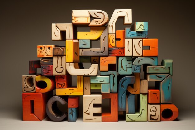 Photo the intriguing puzzle of letters blocks decoding 32 03155 03