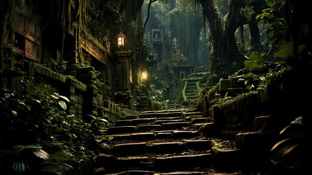 An Intriguing Shot Of A Jungle Path Leading Into