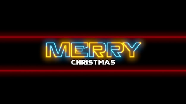 Introtekst Merry Christmas op mode- en clubachtergrond met gloeiende lijnen en tekst. Elegante en luxe 3d illustratie voor club- en entertainmentsjabloon