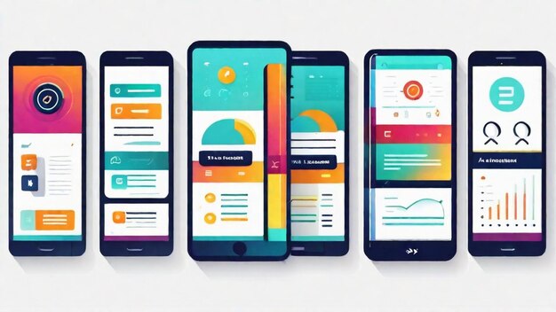 Foto progettazione di applicazioni mobili intuitive e facili da usare