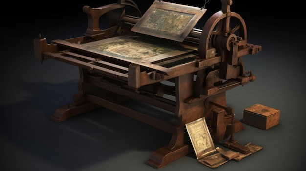 Inventor of the printing press AI generated