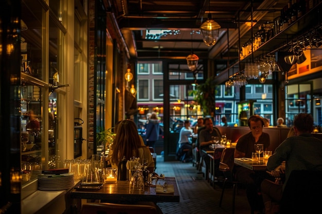 Photo investigate the culinary delights of amsterdam wit generative ai