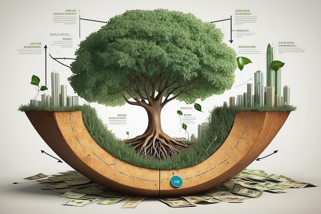 Investment and finance growth business concept Businessman putting a coin in flowers pot and watering green money tree