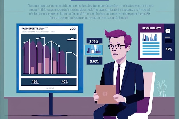 Investment fund flat illustration