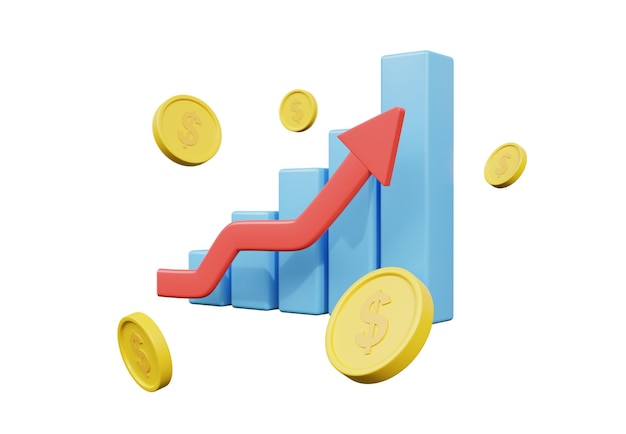 investment isolated 3d illustrations designs