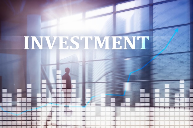 Investment ROI financial market concept