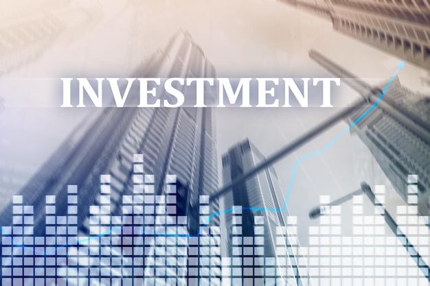 Investment ROI financial market concept