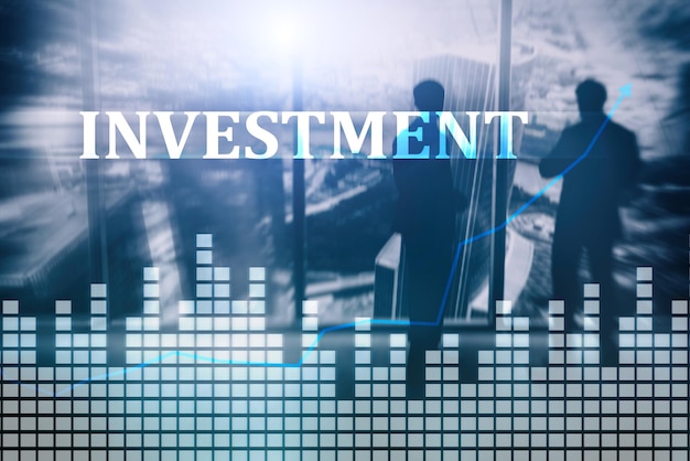 Investment ROI financial market concept