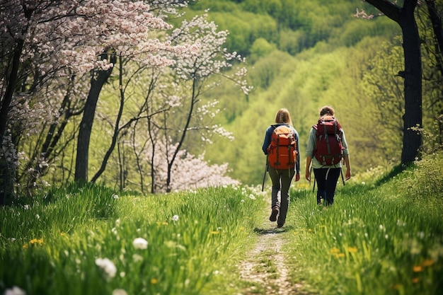 Photo invigorating spring hikes