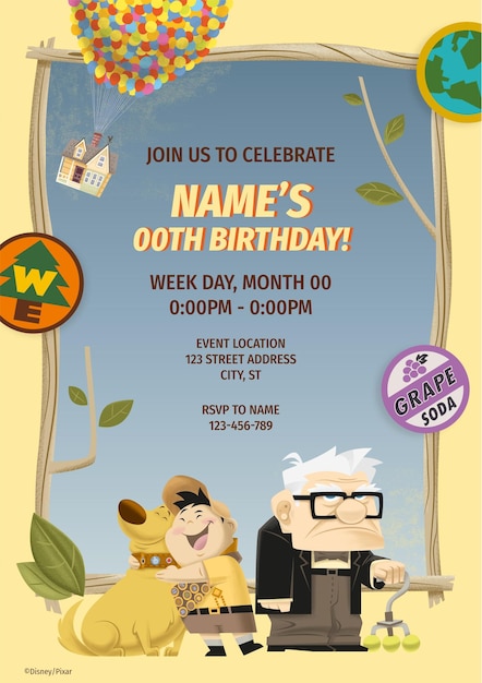 Invitación de cumpleaños de Up