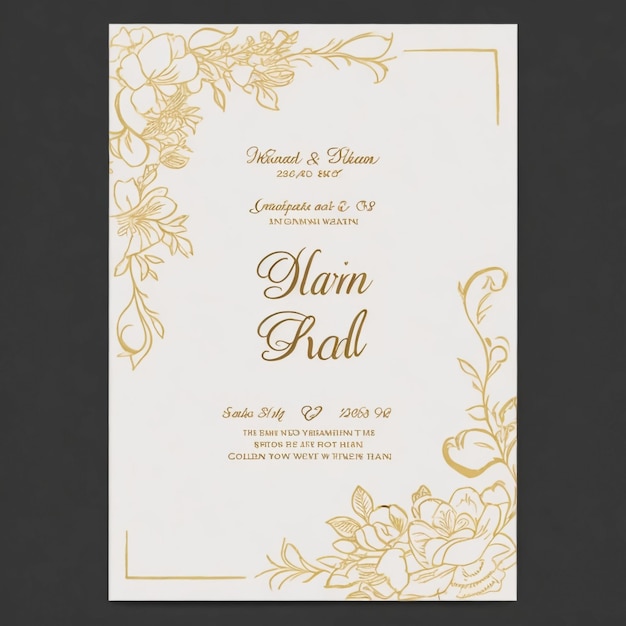 Photo invitation card with monogram wedding invitation save the date vintage invitation template vector il
