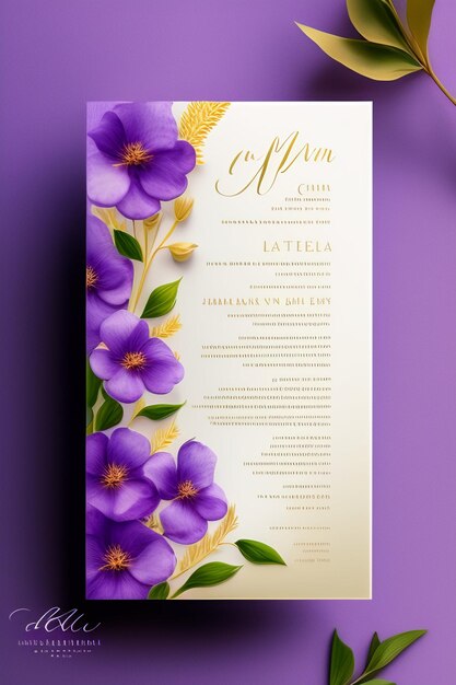 Premium AI Image | invitation card