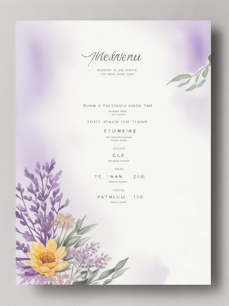 Photo invitation with floral background