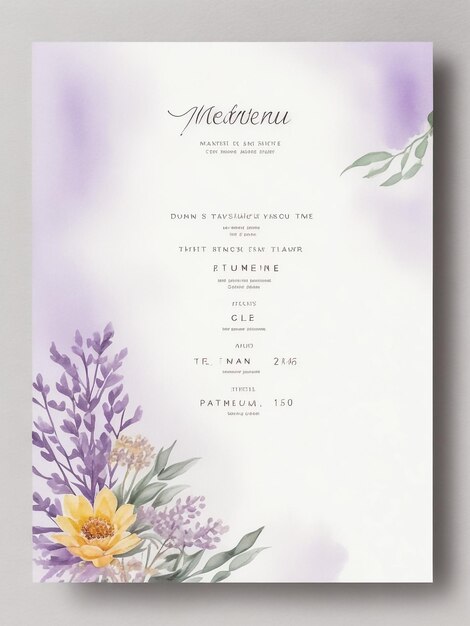 Invitation with floral background