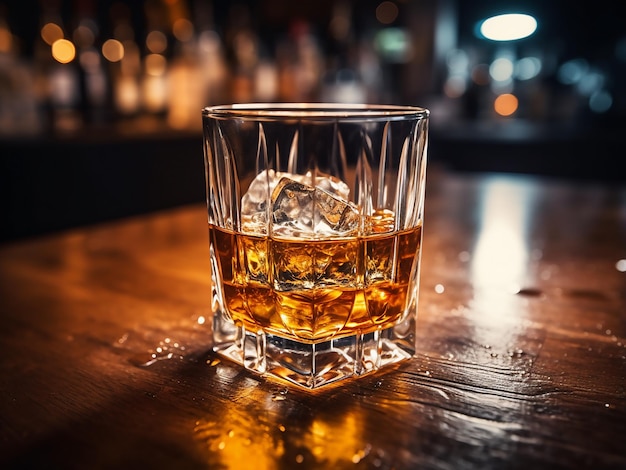 An inviting bar scene with Scotch whiskey AI Generation