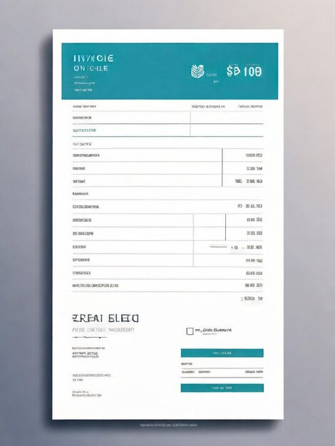 Photo invoice template design billing cash voucher money receipt cash memo layout design with mockup