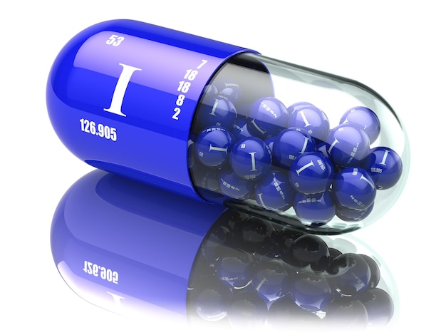 iodine i element pills dietary supplements vitamin capsules